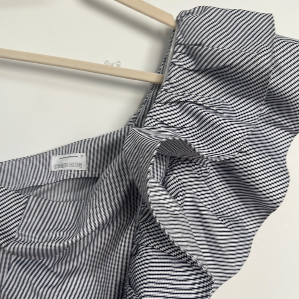 Striped One-Shoulder Ruffle Dress - Picture 3 of 3